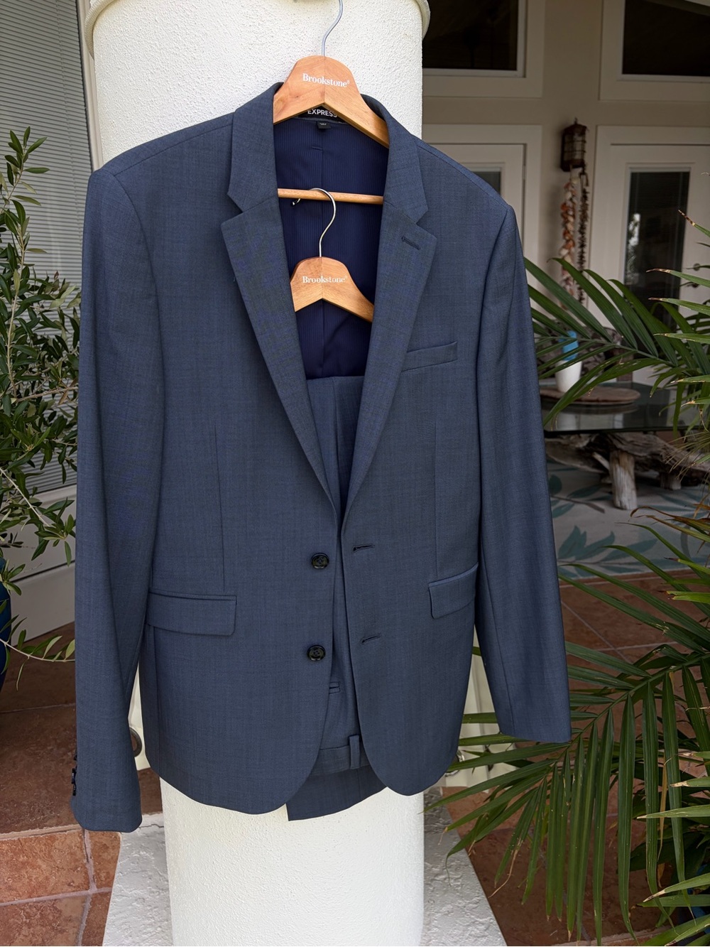 Express Men's Suit in Steel Blue Slim Fit